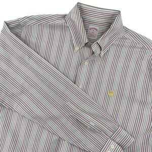 Brooks‎ Brothers Mens Striped Long Sleeve Button Down Dress Shirt